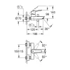 Grohe bad-/douchemengkraan Start mat zwart 15 cm