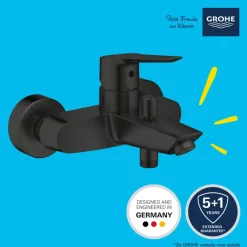 Grohe bad-/douchemengkraan Start mat zwart 15 cm