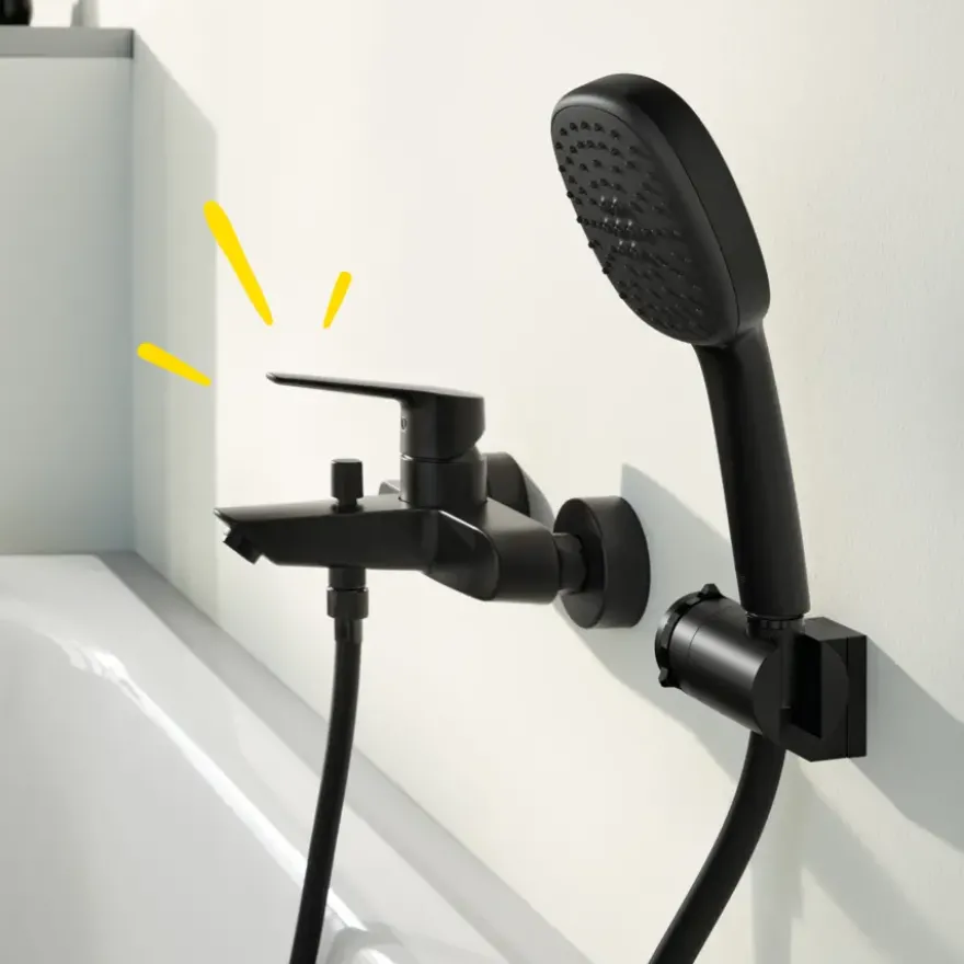 Grohe bad-/douchemengkraan Start mat zwart 15 cm