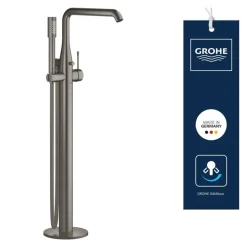 Grohe Colours Vrijstaande Badkraan Essence New Grafiet met Handdouche