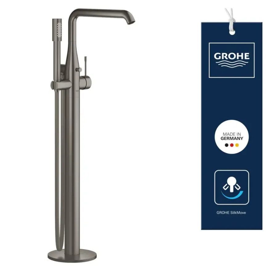 Grohe Colours Vrijstaande Badkraan Essence New Grafiet met Handdouche