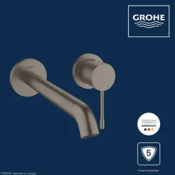 Grohe Colours wastafel inbouwkraan Essence New L 2-gats grafiet