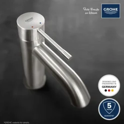 Grohe Colours Wastafelkraan Essence New S RVS