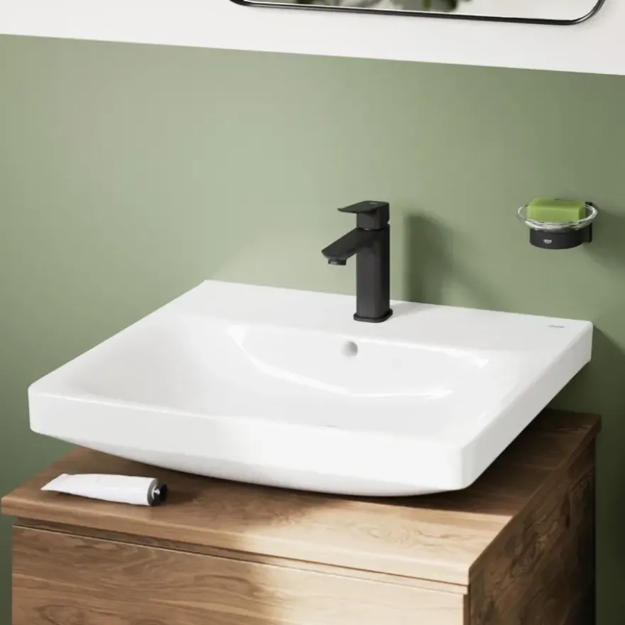 Grohe Dice wastafelmengkraan M-Size Push open Mat Zwart