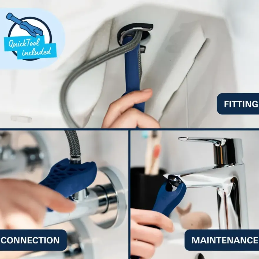 Grohe Dice wastafelmengkraan M-Size Push open Mat Zwart