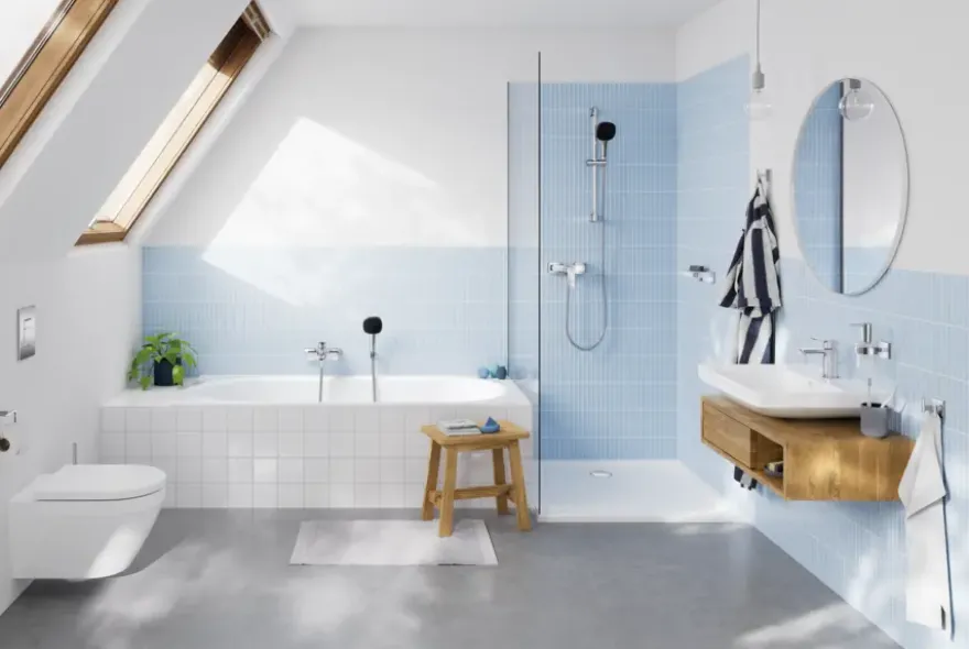 Grohe douchekop Quickfix Vitalio Comfort handdouche waterbesparend 3 standen ø 10 cm chroom