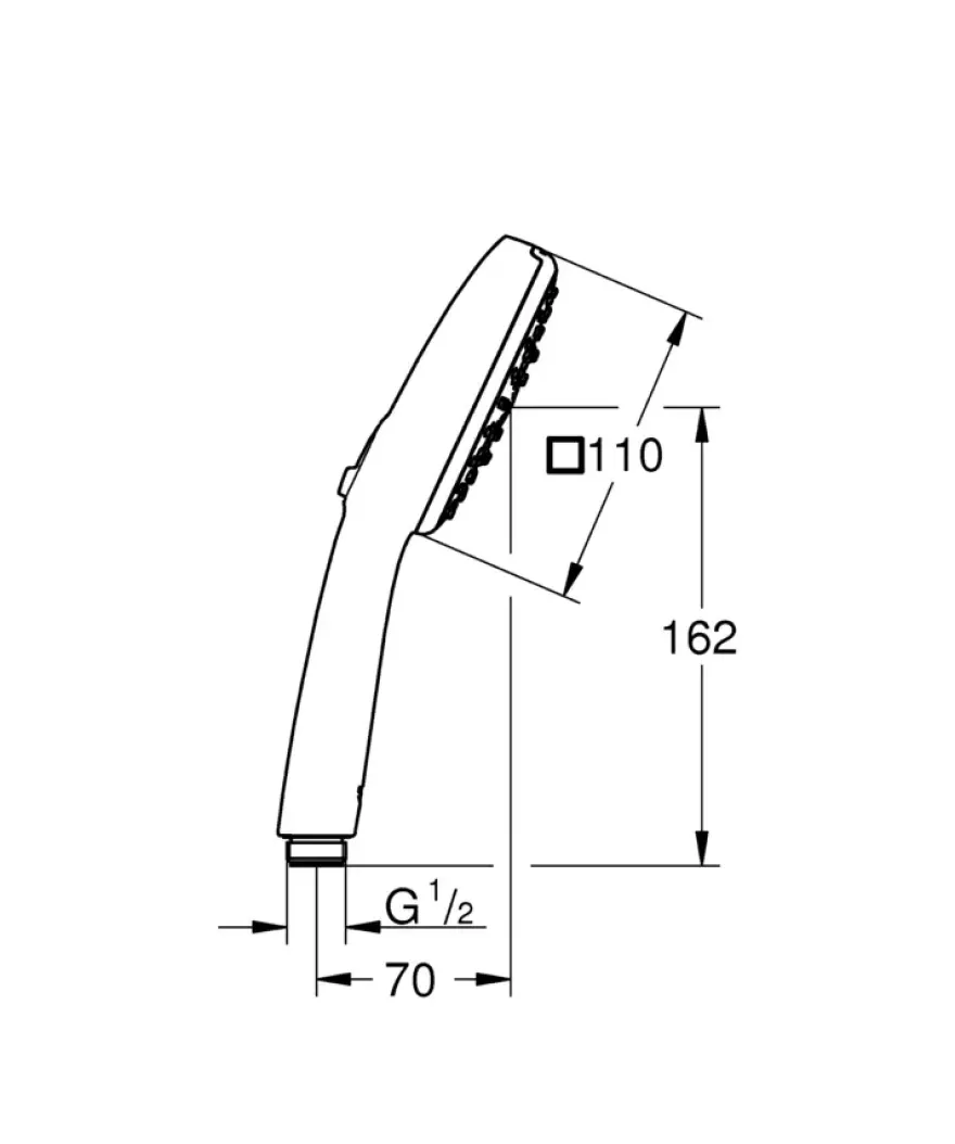 Grohe douchekop Quickfix Vitalio Comfort handdouche waterbesparend 3 standen ø 10 cm chroom