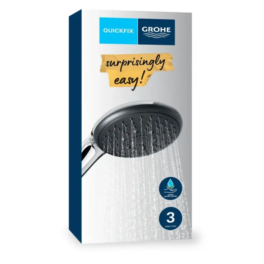 Grohe douchekop Quickfix Vitalio Start 110 handdouche waterbesparend 3 standen ø 11 cm chroom
