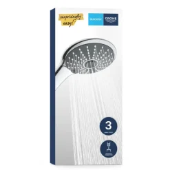 Grohe douchekop Quickfix Vitalio Joy handdouche 3 standen ø 11 cm chroom