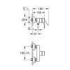 Grohe douchemengkraan Start mat zwart 15 cm
