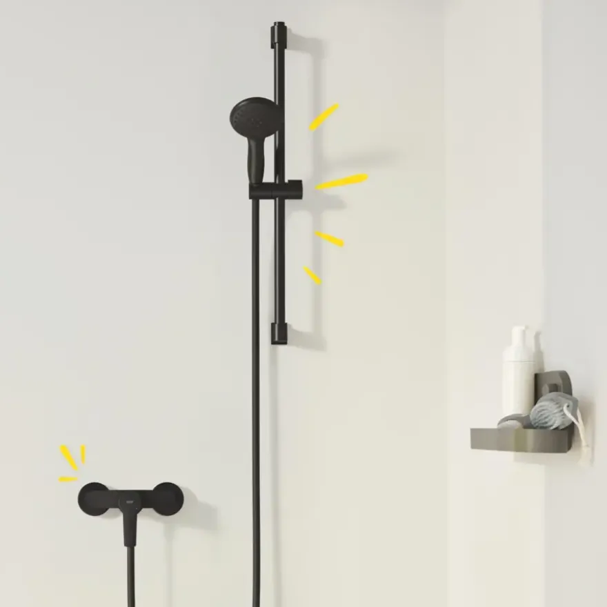 Grohe douchemengkraan Start mat zwart 15 cm