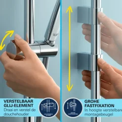 Grohe doucheset Quickfix Vitalio Start 2 standen chroom