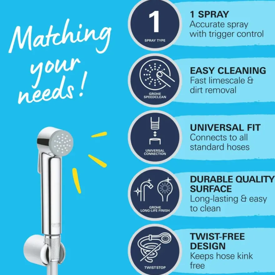 Grohe doucheset Quickfix Vitalio Trigger Spray 1 stand chroom