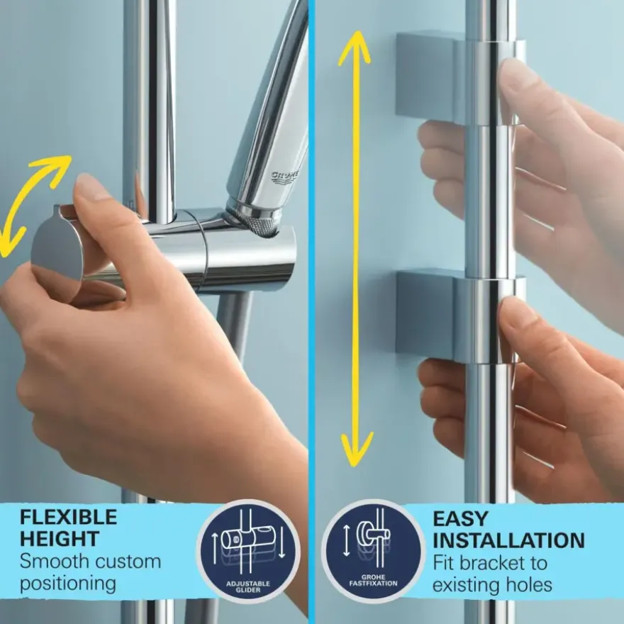 Grohe doucheset Quickfix Vitalio Comfort 3 standen chroom
