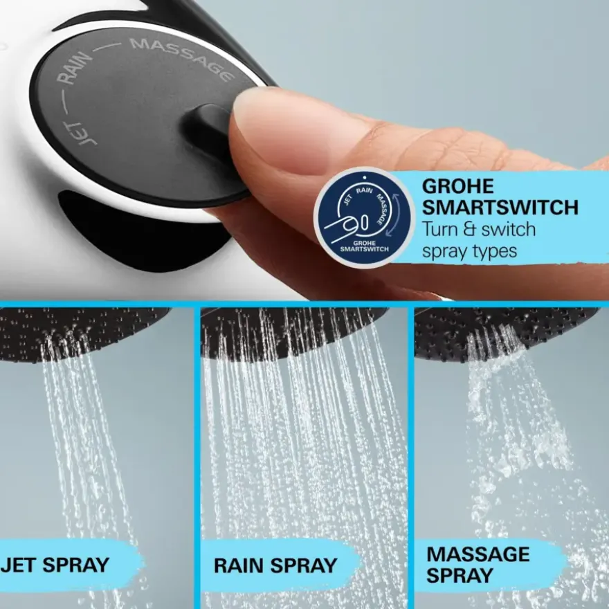Grohe doucheset Quickfix Vitalio Comfort 3 standen chroom