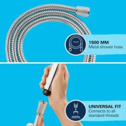Grohe doucheslang VitalioFlex Metal metaal 150 cm chroom