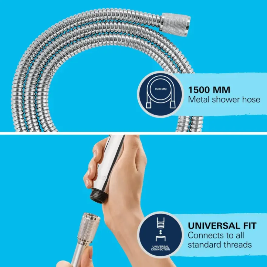 Grohe doucheslang VitalioFlex Metal metaal 150 cm chroom