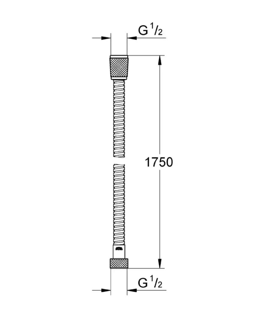 Grohe doucheslang VitalioFlex Metal metaal 175 cm chroom