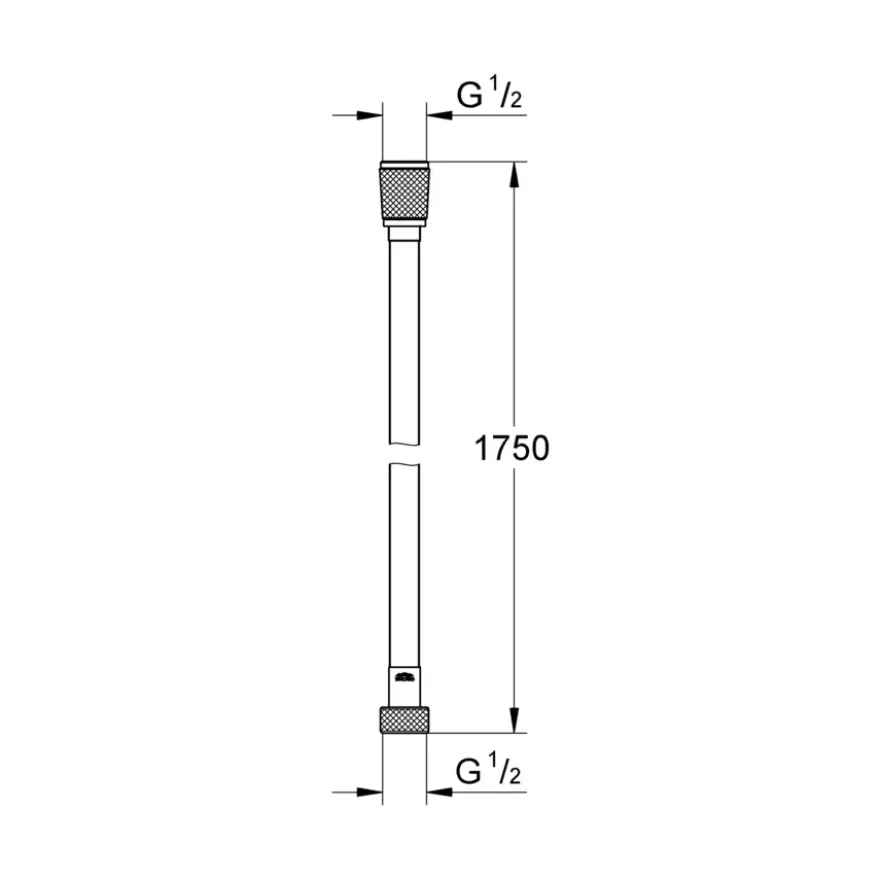 Grohe doucheslang VitalioFlex Silver kunststof 175 cm chroom