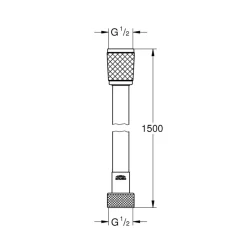 Grohe doucheslang VitalioFlex Trend kunststof 150 cm chroom