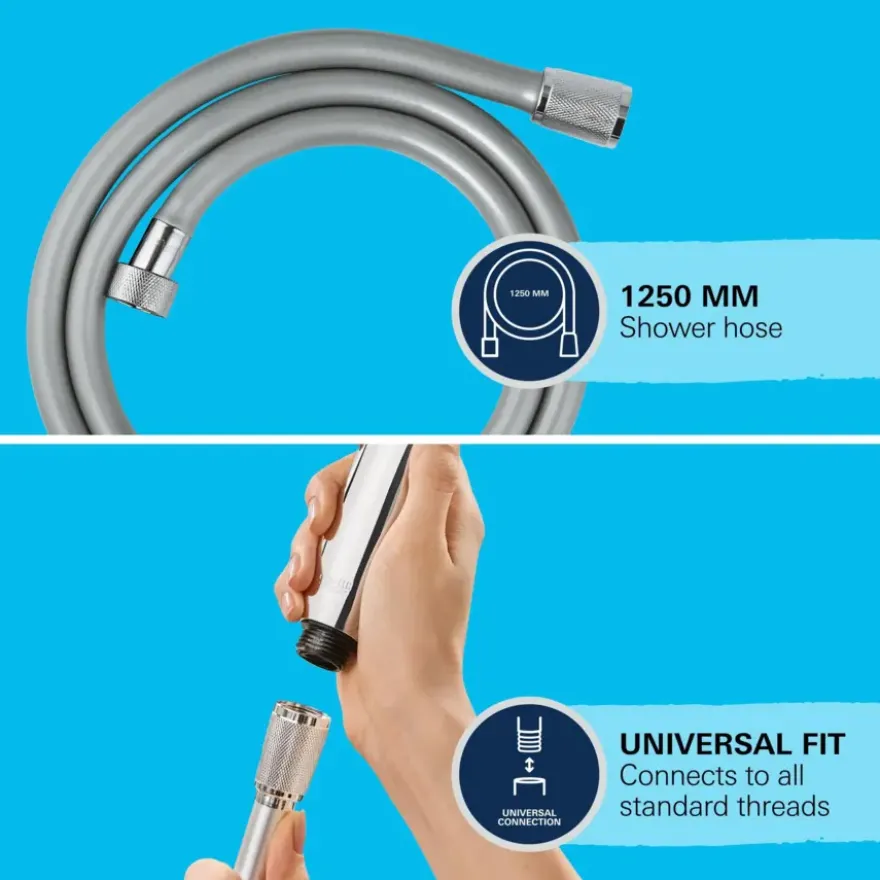 Grohe doucheslang VitalioFlex Trend kunststof 125 cm chroom