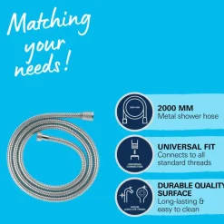 Grohe doucheslang VitalioFlex Metal metaal 200 cm chroom