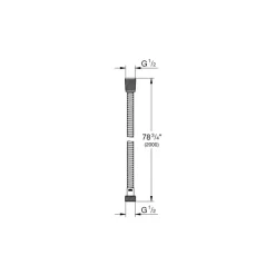 Grohe doucheslang VitalioFlex Metal metaal 200 cm chroom