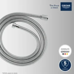 Grohe doucheslang VitalioFlex Metal metaal 200 cm chroom