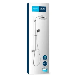 Grohe douchesysteem Vitalio Start 250 met handdouche en thermostaatkraan 2 standen chroom, max. 8,0 L/min bij 3 bar - hartafstand kraan 15 cm