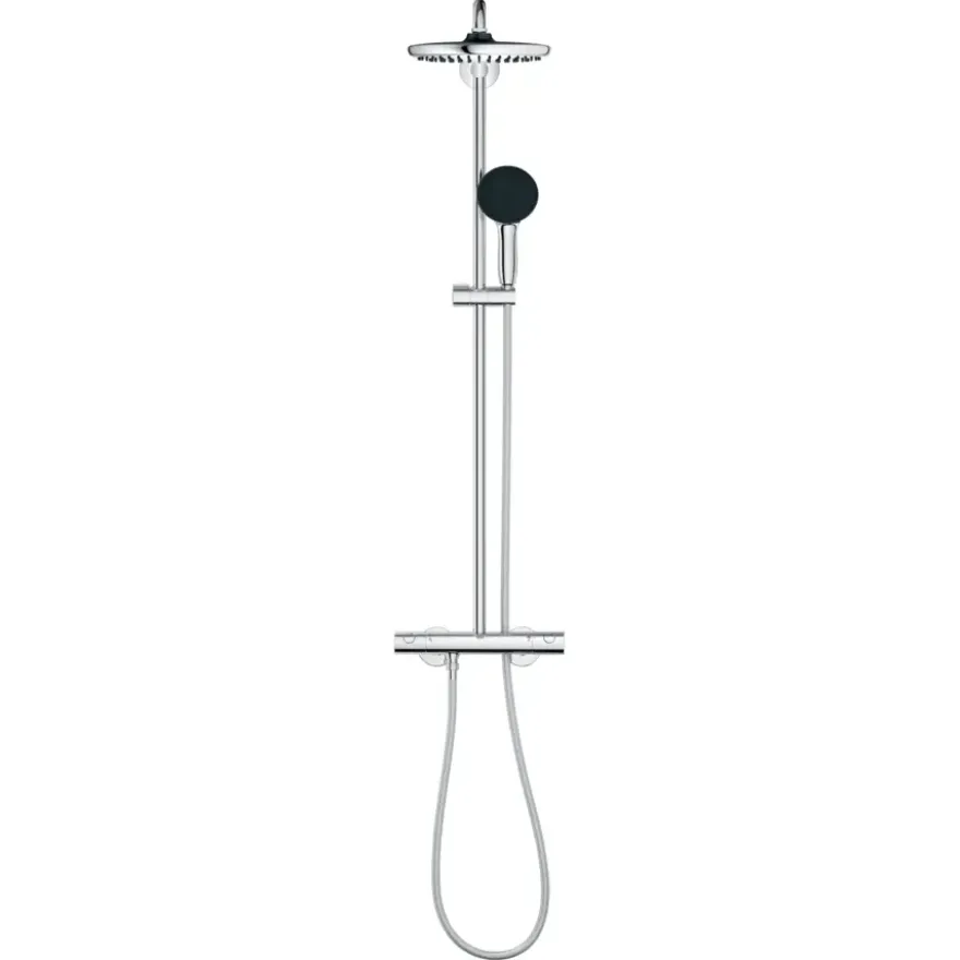 Grohe douchesysteem Vitalio Start 250 met handdouche en thermostaatkraan 2 standen chroom, max. 8,0 L/min bij 3 bar - hartafstand kraan 15 cm