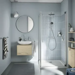 Grohe douchesysteem Vitalio Start 250 met handdouche en thermostaatkraan 2 standen chroom, max. 8,0 L/min bij 3 bar - hartafstand kraan 15 cm