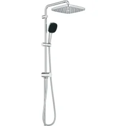 Grohe Douchesysteem Vitalio Comfort 250 Douchesysteem vierkant met omstelling, Max. 8,0L/M Bij 3 Bar Chroom - hartafstand kraan 15 cm