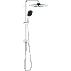 Grohe Douchesysteem Vitalio Comfort 250 Douchesysteem vierkant met omstelling, Max. 8,0L/M Bij 3 Bar Chroom - hartafstand kraan 15 cm