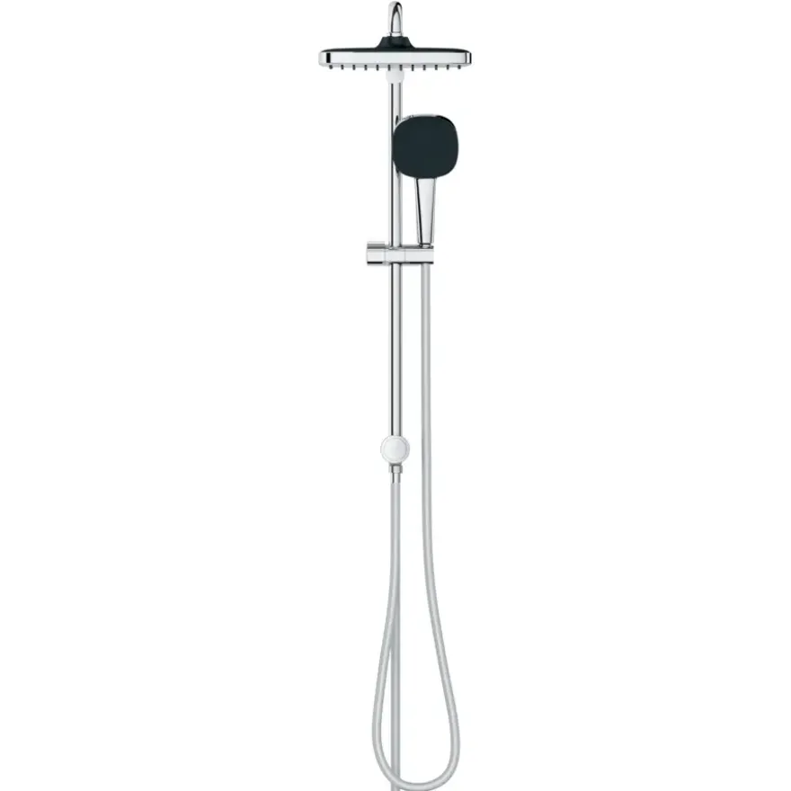Grohe Douchesysteem Vitalio Comfort 250 Douchesysteem vierkant met omstelling, Max. 8,0L/M Bij 3 Bar Chroom - hartafstand kraan 15 cm