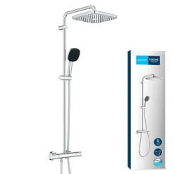 Grohe Douchesysteem Vitalio Comfort 250 met thermostaatkraan, Max. 8,0L/M Bij 3 Bar - Chroom - hartafstand kraan 15 cm
