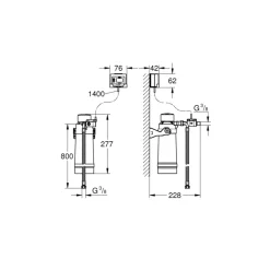 Grohe filter met filterhouder voor Grohe Red en Blue