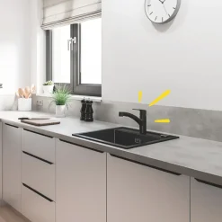 Grohe keukenkraan Quickfix Start uitrekbaar zwart