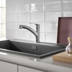 Grohe keukenkraan Start dual spray QuickFix supersteel (RVS look)