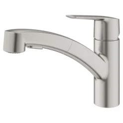 Grohe keukenkraan Start dual spray QuickFix supersteel (RVS look)