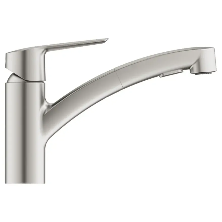 Grohe keukenkraan Start dual spray QuickFix supersteel (RVS look)