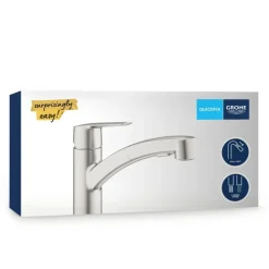 Grohe keukenkraan Start dual spray QuickFix supersteel (RVS look)