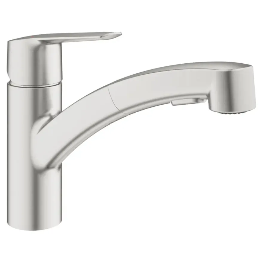 Grohe keukenkraan Start dual spray QuickFix supersteel (RVS look)
