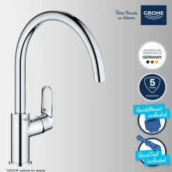 Grohe keukenkraan Start flow hoge uitloop QuickFix chroom