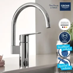Grohe keukenkraan Start hoge uitloop QuickFix chroom