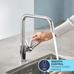 Grohe keukenkraan Start hoge U-uitloop QuickFix supersteel (RVS look)