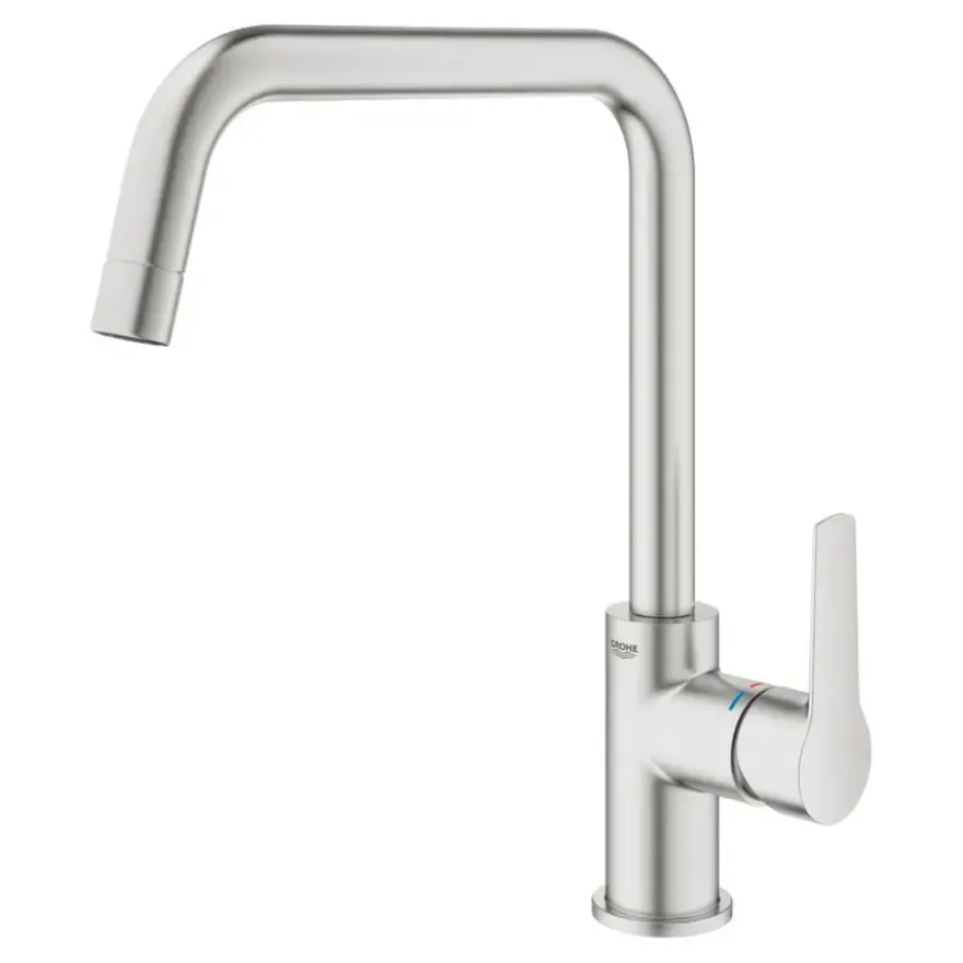 Grohe keukenkraan Start hoge U-uitloop QuickFix supersteel (RVS look)