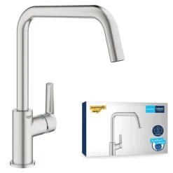 Grohe keukenkraan Start hoge U-uitloop QuickFix supersteel (RVS look)