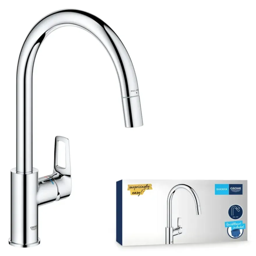 Grohe keukenkraan Start Loop hoge C-uitloop uitrekbaar chroom