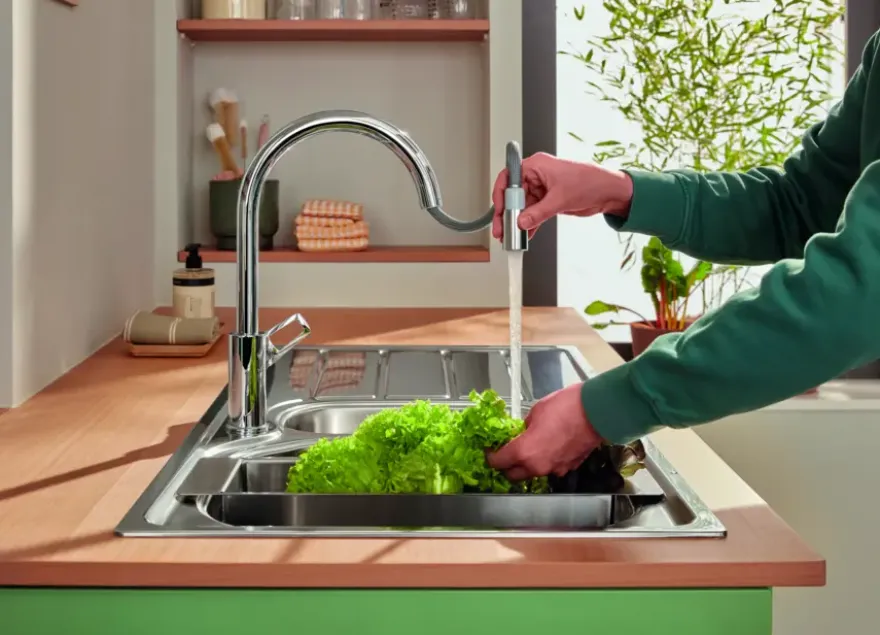 Grohe keukenkraan Start Loop hoge C-uitloop uitrekbaar chroom