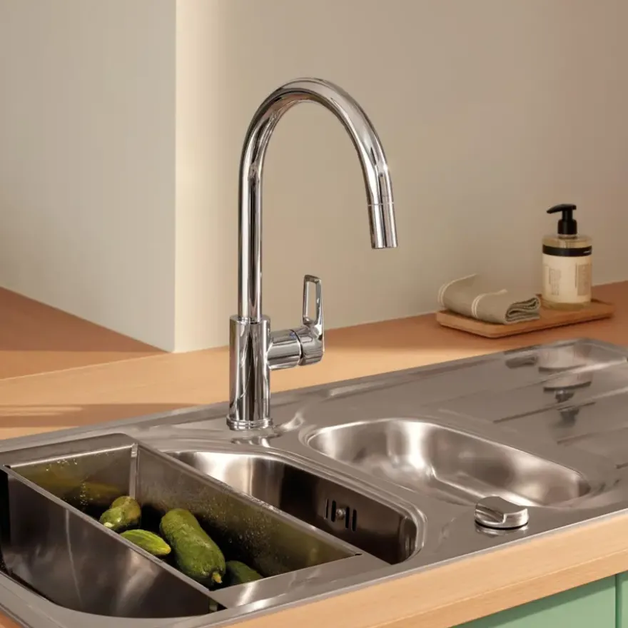 Grohe keukenkraan Start Loop hoge C-uitloop uitrekbaar chroom
